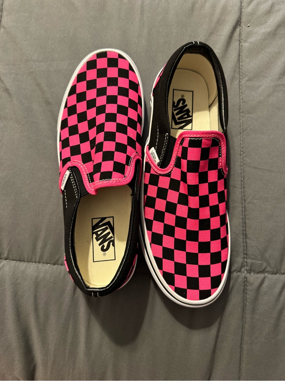 Vans Slip-On Checkerboard Pink and Black